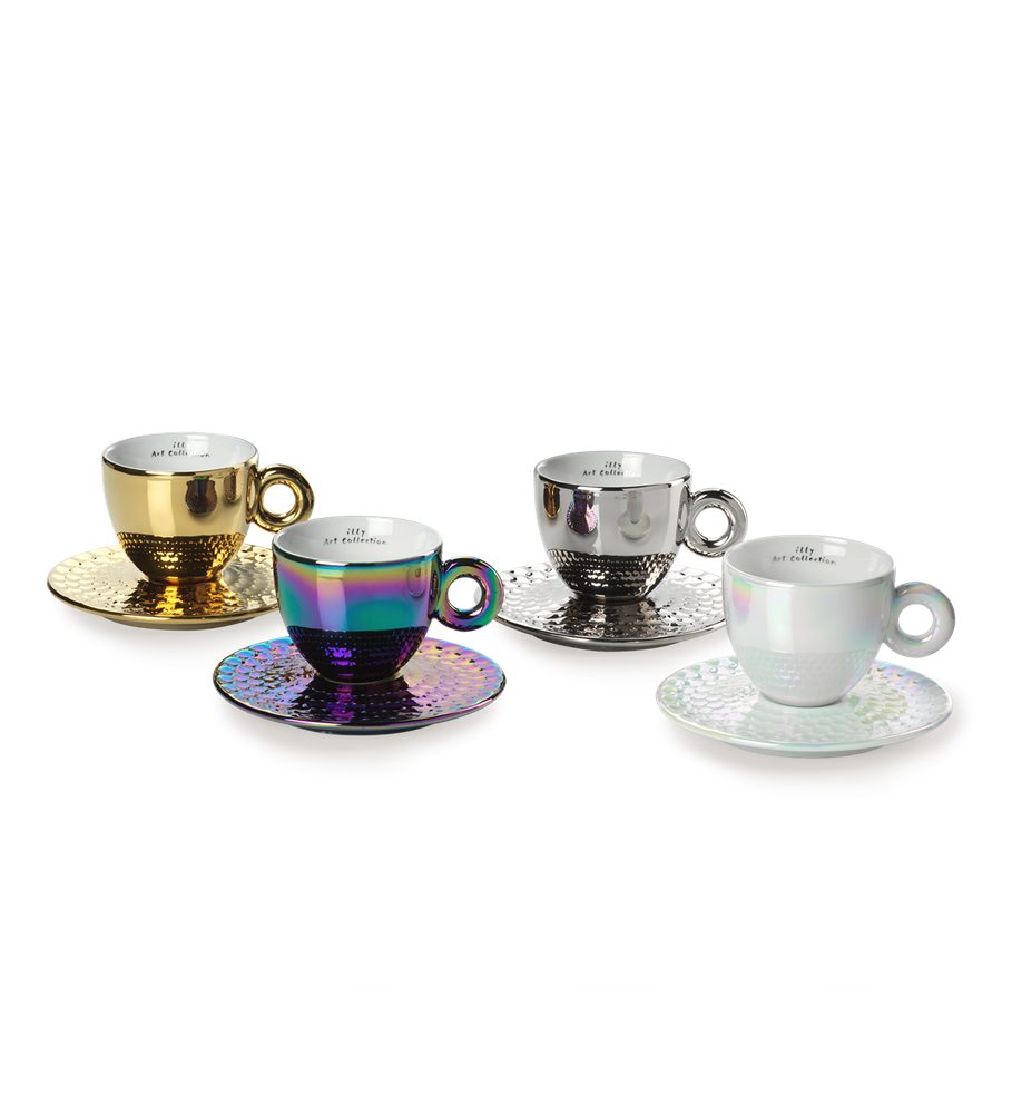SET OF 4 CAPPUCCINO CUPS – JOHN ARMLEDER ART COLLECTION