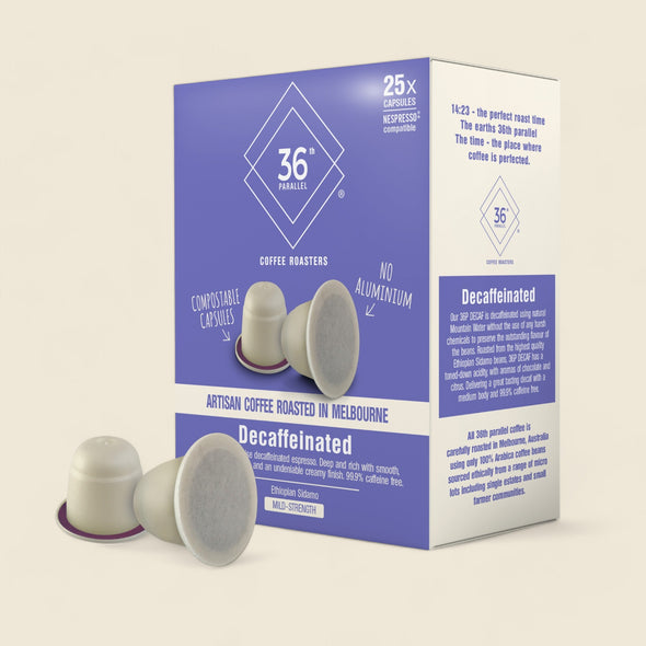 36P Decaffeinated - 25 Nespresso® Compostable Compatible Capsules