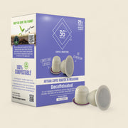 36P Decaffeinated - 25 Nespresso® Compostable Compatible Capsules