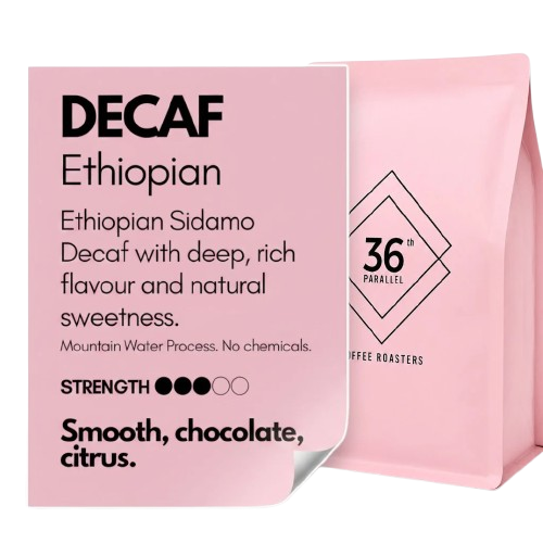 36th Parallel Coffee - ETHIOPIAN - DECAF BEANS - 250 g