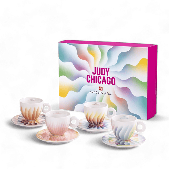 illy Coffee from the Kaffeina Group  Cups illy Art Collection  - the Judy Chicago Set of 4 Cappuccino Cups