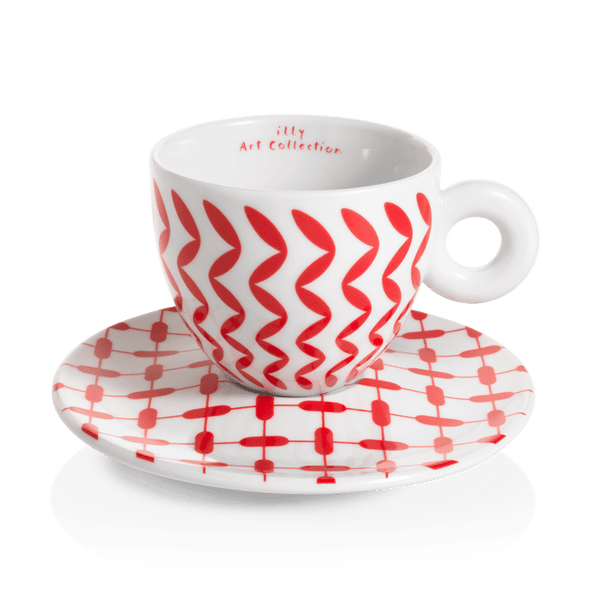 illy Coffee from the Kaffeina Group  Cups Set of 2 Cappuccino cups illy Art Collection Mona Hatoum Cappuccino cups - Set of 2 Cups