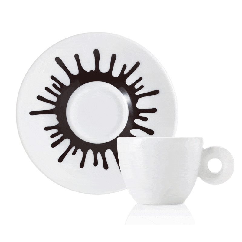 illy Coffee from the Kaffeina Group  Cups Set of 2 espresso coffee cups illy Art Collection Ai Weiwei Set of 2 Espresso Cups
