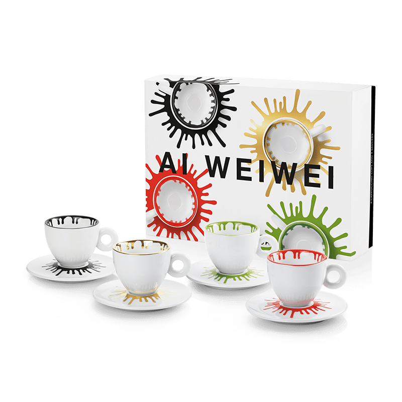 illy Art Collection Ai Weiwei Set of 4 Cappuccino Cups