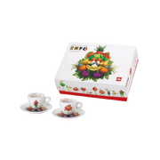 illy Coffee from the Kaffeina Group  Unclassified Set of 2 Espresso Cups 2 ESP MASCOTTE EXPO FIG POMEGRANATE
