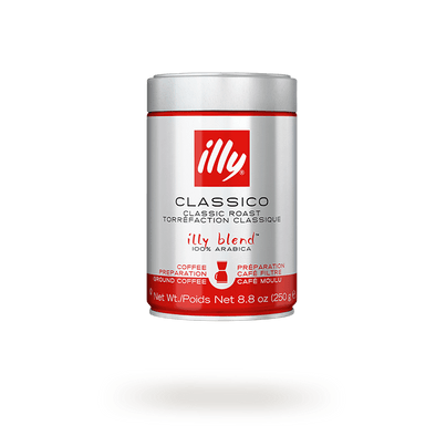 Illycaffè Ground Coffee GROUND ESPRESSO CLASSICO COFFEE - MEDIUM ROAST - 250 g (box of 6)
