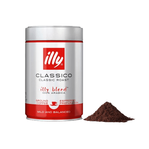 Illycaffè Ground Coffee GROUND ESPRESSO CLASSICO COFFEE - MEDIUM ROAST - 250 g (box of 6)